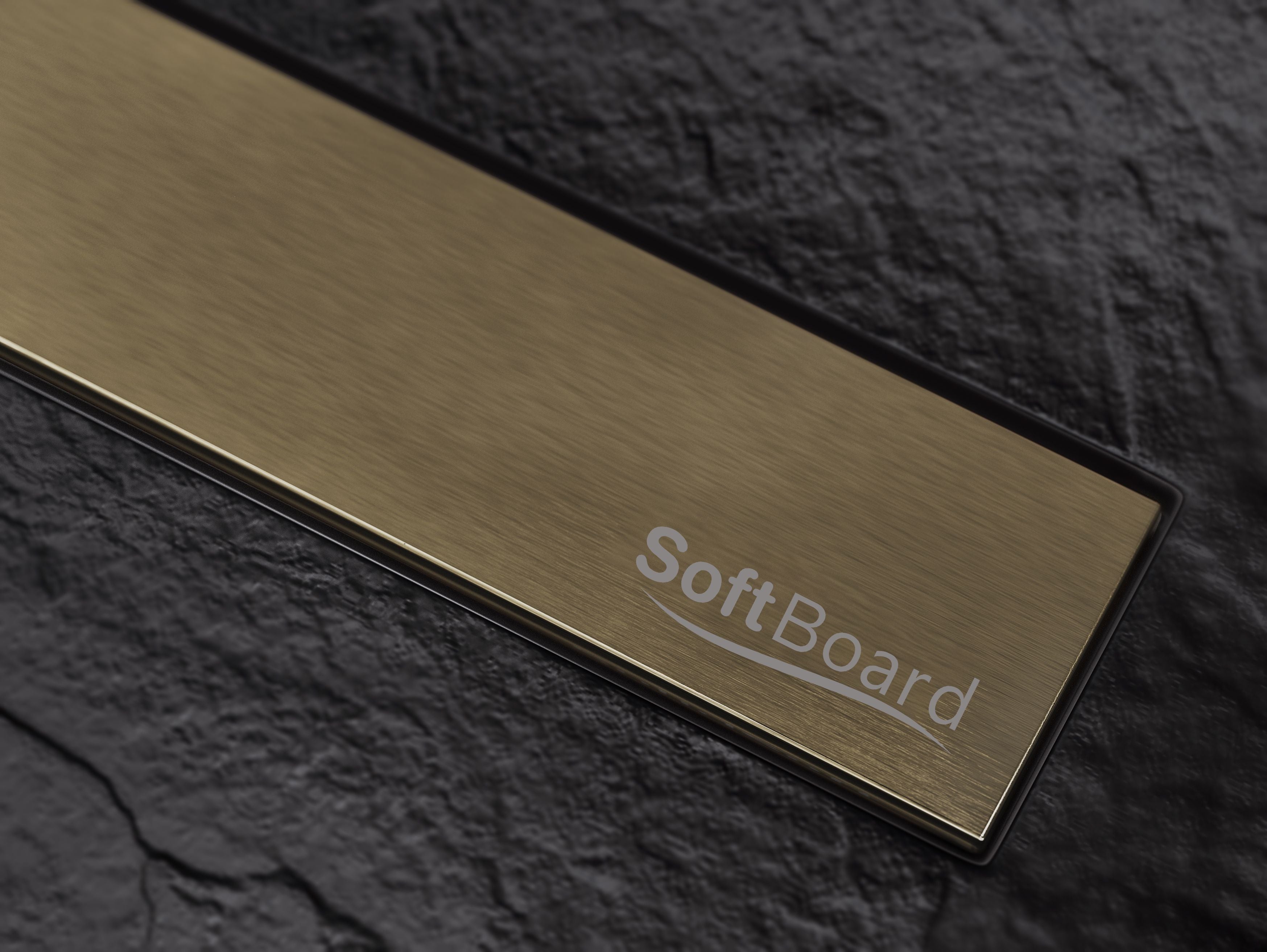 Rinnenabdeckung in Gold - gebürstet