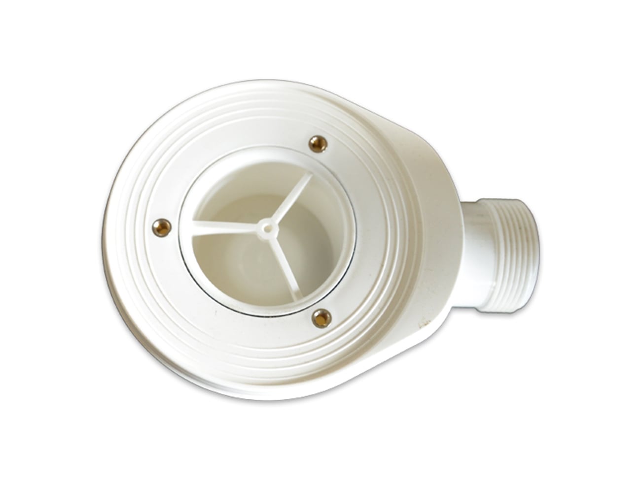 Ablauf Bauhöhe 61 mm Waagerecht weiß